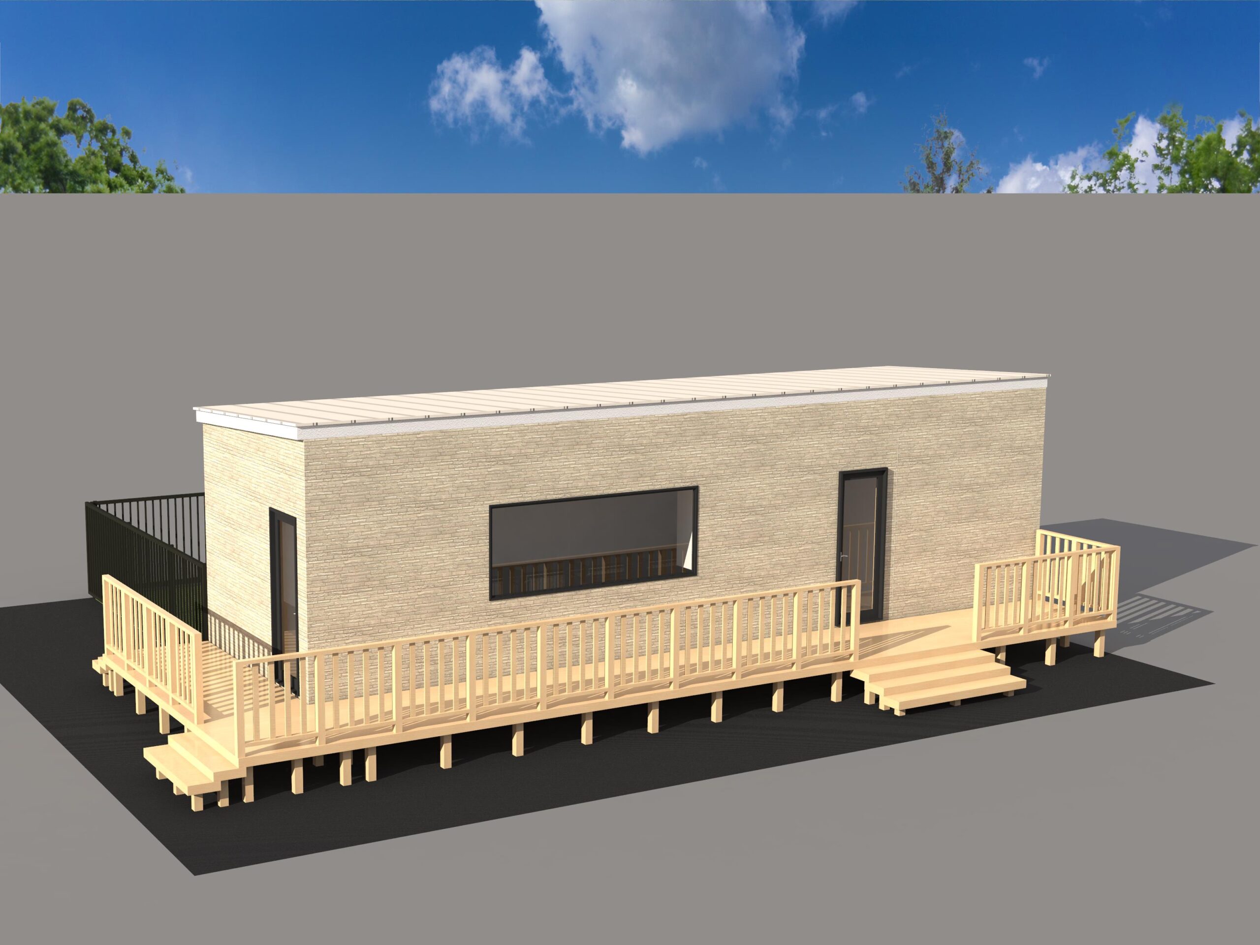 ペットケアの未来を発見: 12m x 3.5mのドッグホテルトレーラーハウス